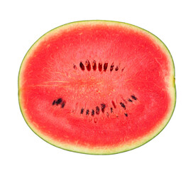 A half of fresh watermelon isolated on white background.