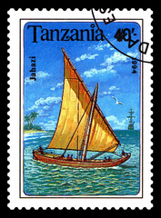 Postage stamp.  Ship  Jahazi.