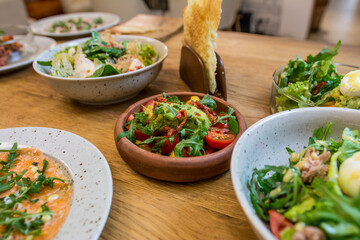 italian food in an italian restaurant