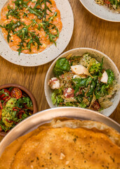 italian food in an italian restaurant