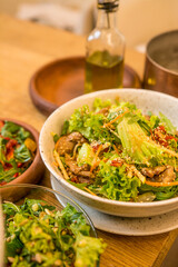 vegetable salad with olive oil