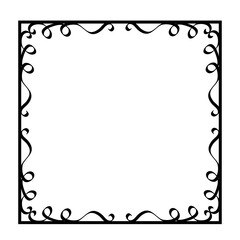 Decorative frame. Retro ornamental frame, vintage rectangle ornaments and ornate border. Decorative wedding frames, antique museum picture borders or deco devider. Isolated icons vector