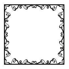 Decorative frame. Retro ornamental frame, vintage rectangle ornaments and ornate border. Decorative wedding frames, antique museum picture borders or deco devider. Isolated icons vector