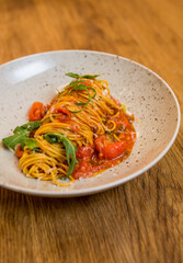 Italian pasta with seafood