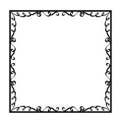 Decorative frame. Retro ornamental frame, vintage rectangle ornaments and ornate border. Decorative wedding frames, antique museum picture borders or deco devider. Isolated icons vector