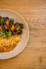 Italian pasta with seafood