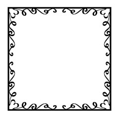 Decorative frame. Retro ornamental frame, vintage rectangle ornaments and ornate border. Decorative wedding frames, antique museum picture borders or deco devider. Isolated icons vector