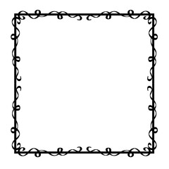 Decorative frame. Retro ornamental frame, vintage rectangle ornaments and ornate border. Decorative wedding frames, antique museum picture borders or deco devider. Isolated icons vector