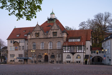 Townhall of Bergisch Gladbach at sunrise, Germany