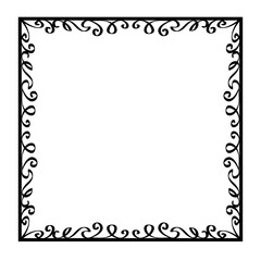 Decorative frame. Retro ornamental frame, vintage rectangle ornaments and ornate border. Decorative wedding frames, antique museum picture borders or deco devider. Isolated icons vector