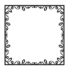 Decorative frame. Retro ornamental frame, vintage rectangle ornaments and ornate border. Decorative wedding frames, antique museum picture borders or deco devider. Isolated icons vector