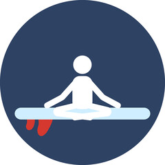 sup Surf yoga Icon