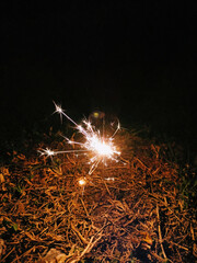 Sparkler on fire during Eid 2020