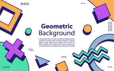 Modern memphis background with elements. Graphic design element