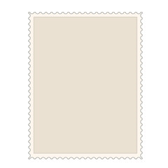 Postage stamp template. Blank rectangle and square postage stamp. Stock vector illustration