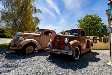 Rustic Old Work Utility Trucks