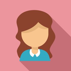 Woman tutor icon. Flat illustration of woman tutor vector icon for web design