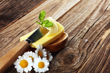 butter swirls. margarine or spread, fatty natural dairy product. High-calorie food for cooking and dairy eating