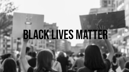 Activists march against racism - Black lives matter 