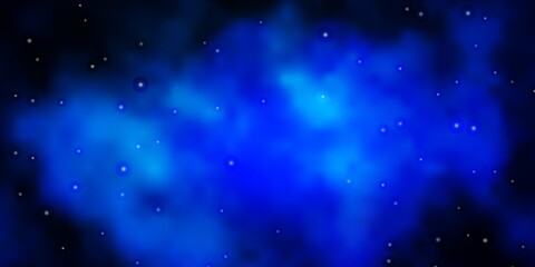 Dark BLUE vector pattern with abstract stars. Blur decorative design in simple style with stars. Pattern for wrapping gifts.