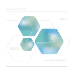 abstract vector background with blurry hexagons