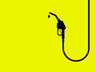 petrol pump graphic design template with yellow background trendy design. - obrazy, fototapety, plakaty