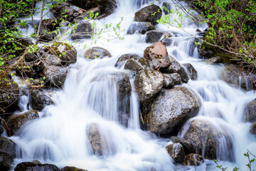 Fototapeta na wymiar Steep Creek Waterfall