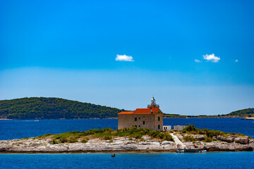 Fototapeta na wymiar church on the sea, croatia