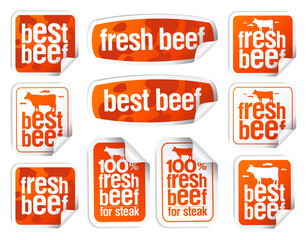 Beef stickers set - best and fresh beef