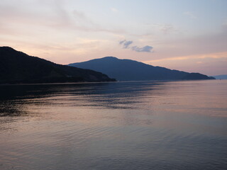 Evening view of Matsubara coast in Fukui prefecture