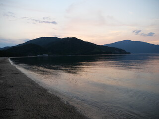 Evening view of Matsubara coast in Fukui prefecture