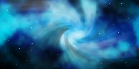 Dark BLUE vector texture with beautiful stars. Decorative illustration with stars on abstract template. Theme for cell phones.