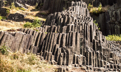 Basalt organ pipes of Panska skala near Kamenicky Senov, Czech Republic