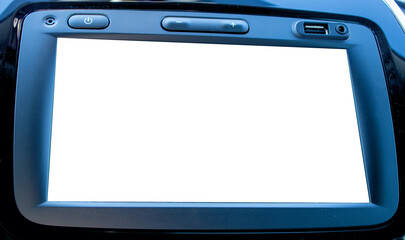 The monitor in the car with the background of the mockup. Monitor in the car. With mockup background