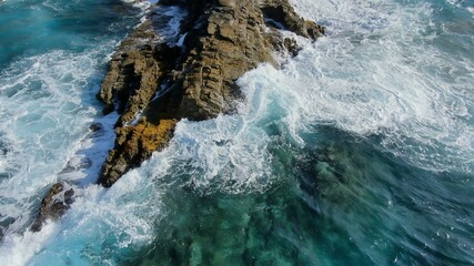 Fototapeta premium where the land meets the sea and forms paradise