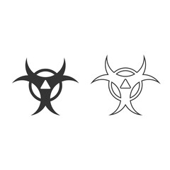 biohazard danger vector icon symbol