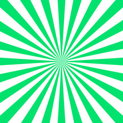 Green radial background, poster design template, vector illustration