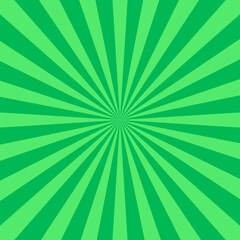 Green radial background, poster design template, vector illustration