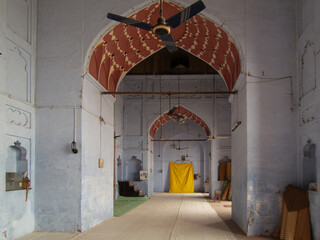 The interiors of the old mosque built by Aurangzeb in Varanasi