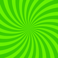 Green swirl background, poster design template, vector illustration