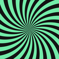 Black and green swirl background, poster design template, vector illustration