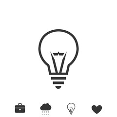 bulb light vector icon electricity idea icon