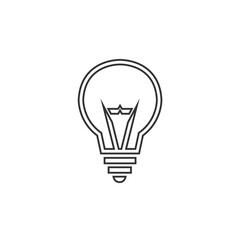 bulb light vector icon electricity idea icon