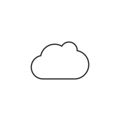 cloud vector icon for technology storage and weather