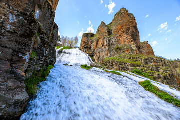 Jermuk waterfall in Armenia