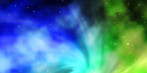 Light Blue, Green vector pattern with abstract stars. Decorative illustration with stars on abstract template. Best design for your ad, poster, banner.