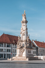 Trinity Column at Fisherman's bastion outside Matthias church in Budapest