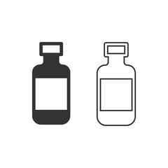 medicine bottle container vector icon