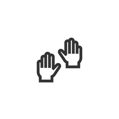 gloves vector icon hand winter wear warm hands icon