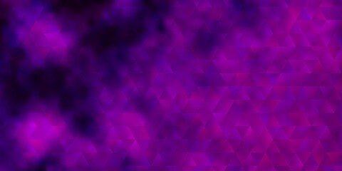 Light Pink vector background with triangles.